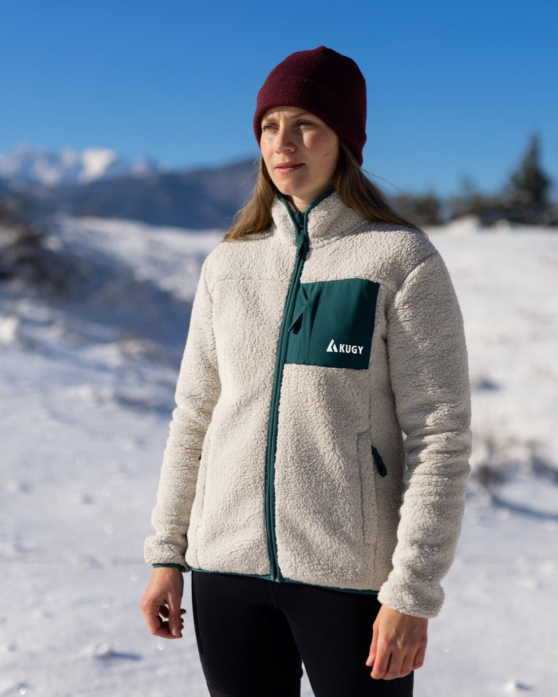 Ženski sherpa flis Alpine zelen
